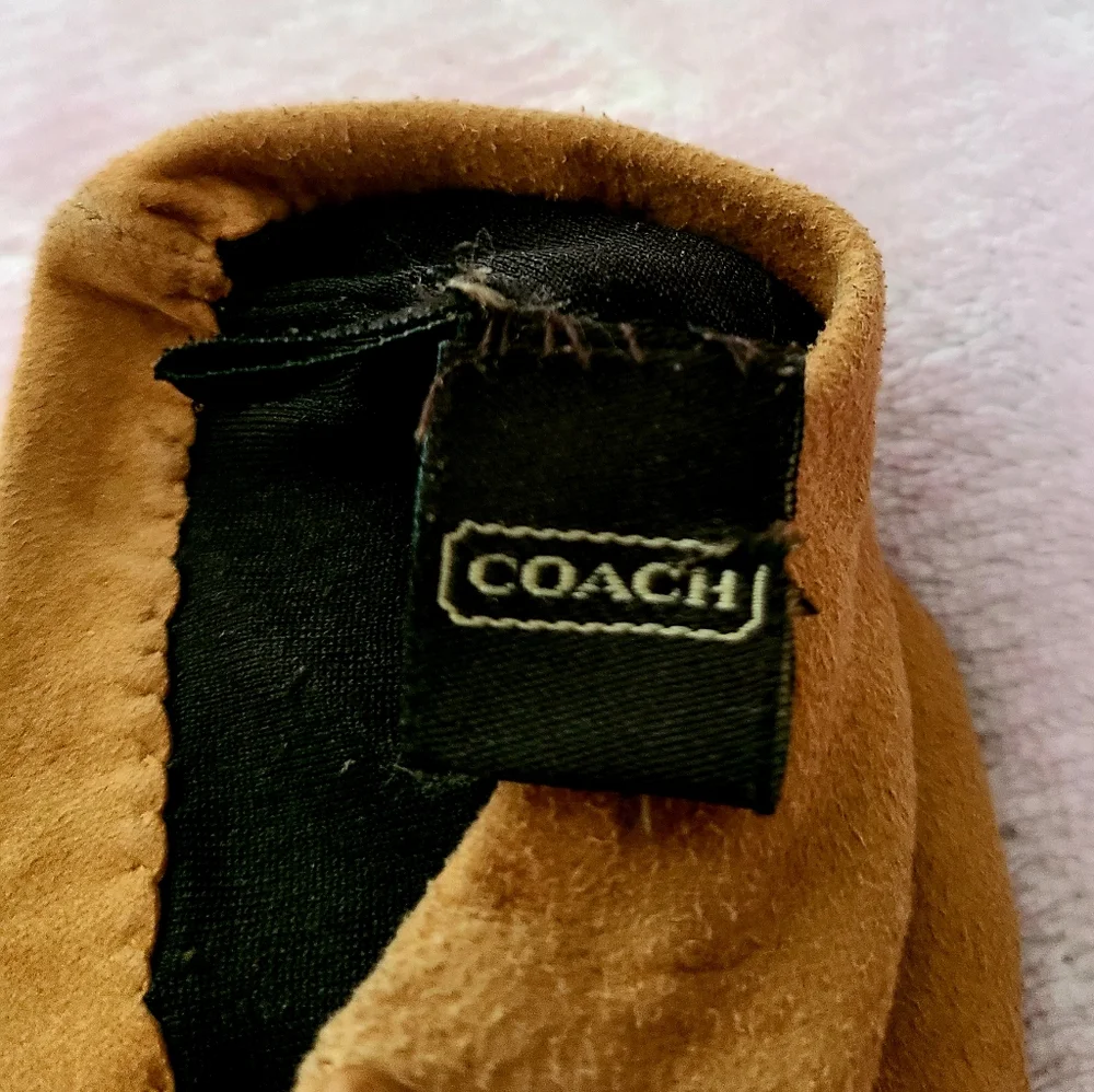 Coach Suede Gloves - Picture 2 of 5